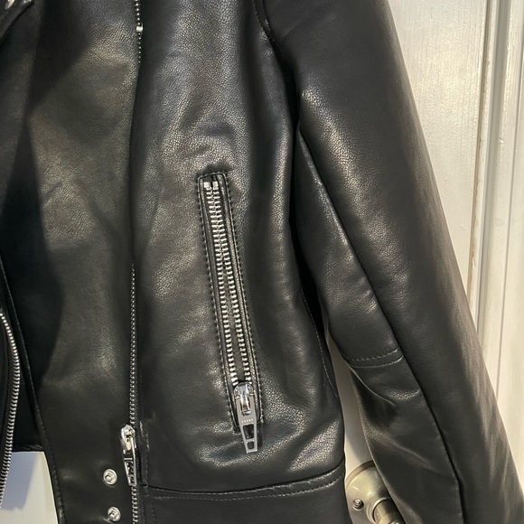 BLANK NYC Black Moto Zip Jacket Sz L - Picture 3 of 7